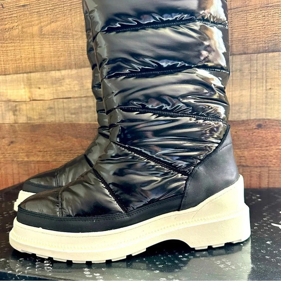NIB Sam Edelman Camora Waterproof Puffer Tall Boots Black - Picture 4 of 11